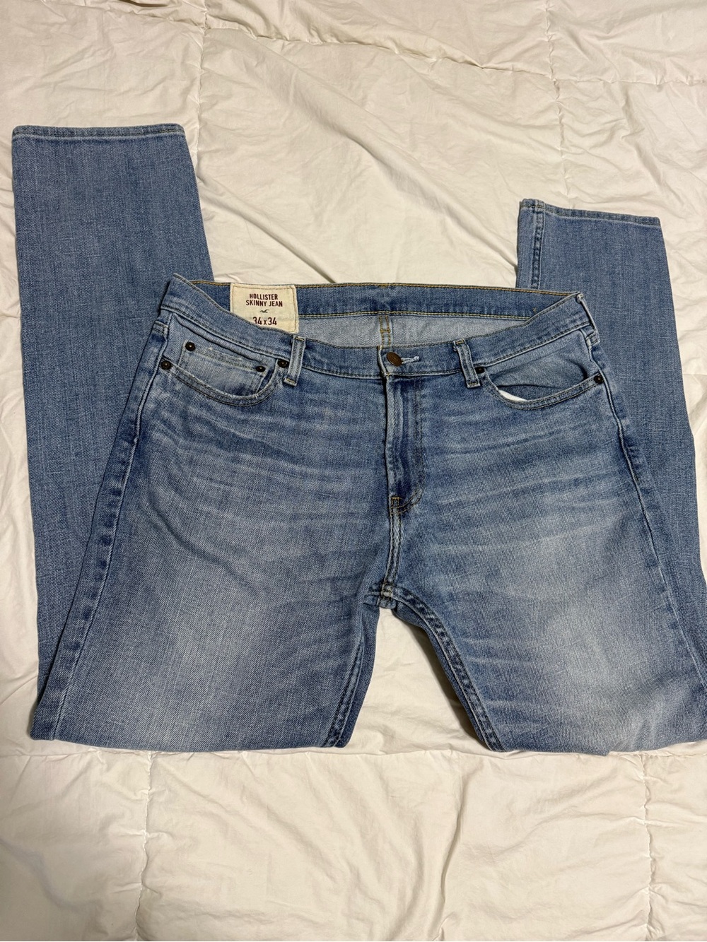Hollister Men's Light Wash Skinny Jeans